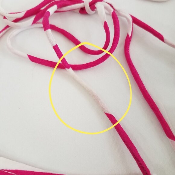 Elan Fuchsia Pink White Sleeveless Maxi Dress MEDIUM Sheer Spaghetti Straps - Picture 11 of 16